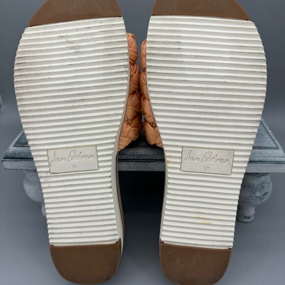 Sam Edelman Ainslie Braided Slides Peach Size 10 - Picture 8 of 10